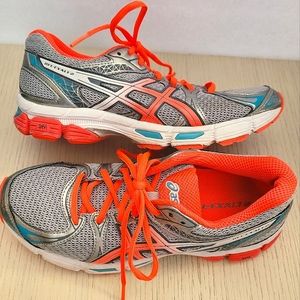 Asics Gel Exalt 2 Duomax size 7 gray teal orange